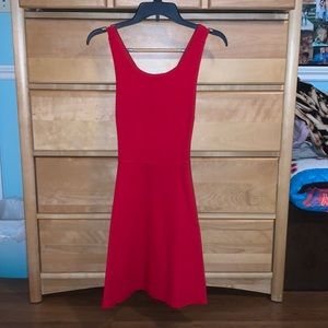 Bright red Francescas statement dress.